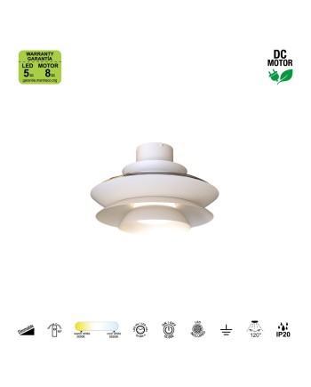 ACONCAGUA * PLAFÓN/VENTILADOR LED - BLANCO